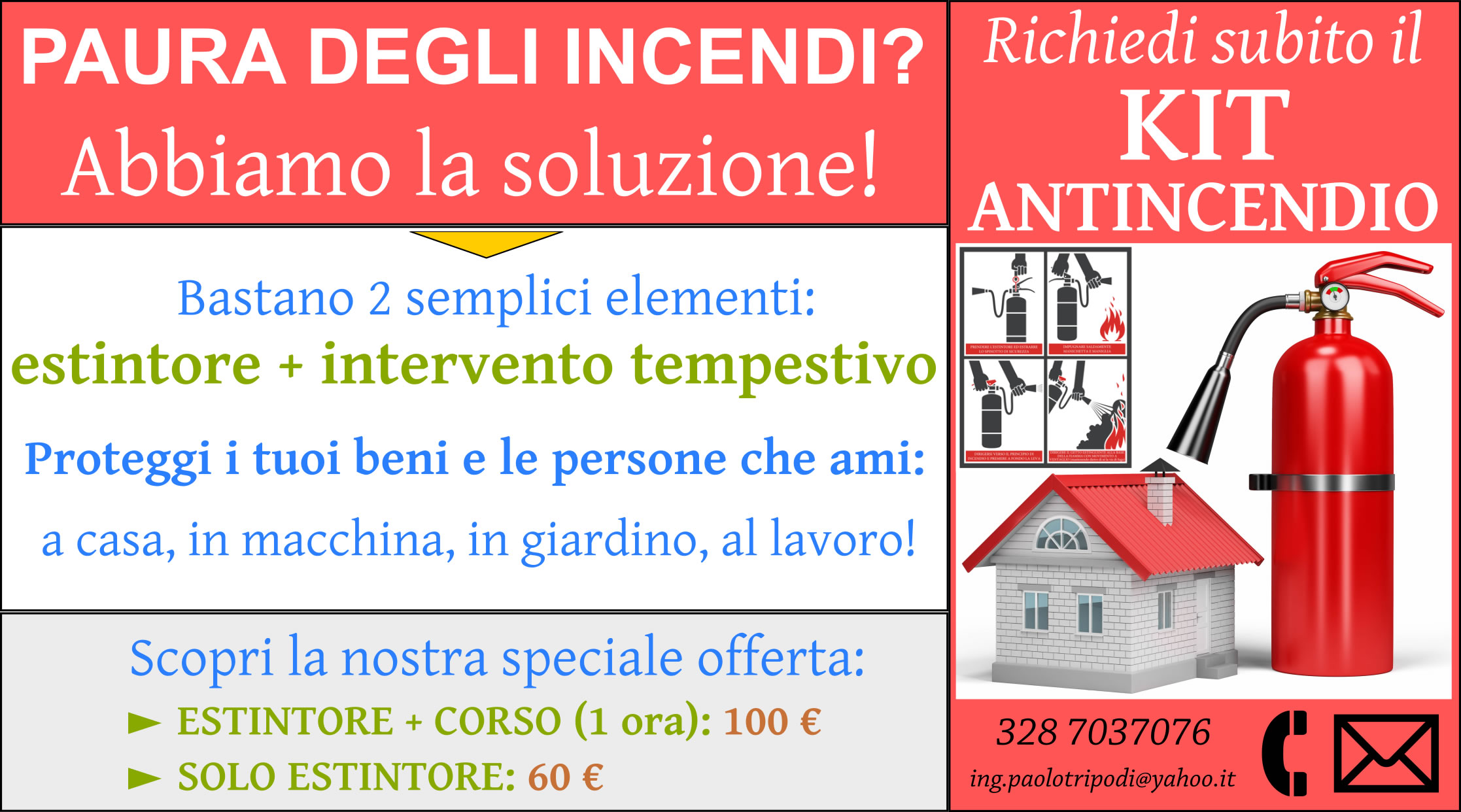 KIT antincendio: estintore + corso antincendio 